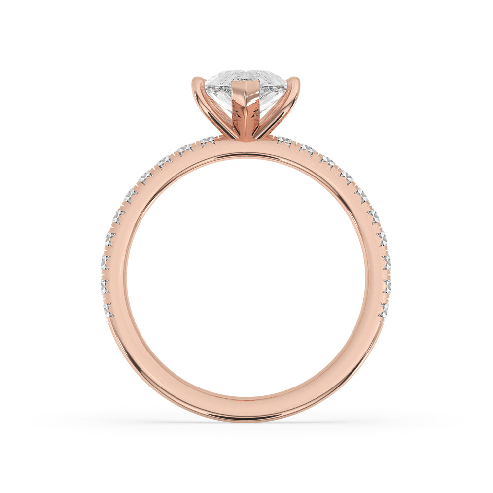 Pear Pave Engagement Ring