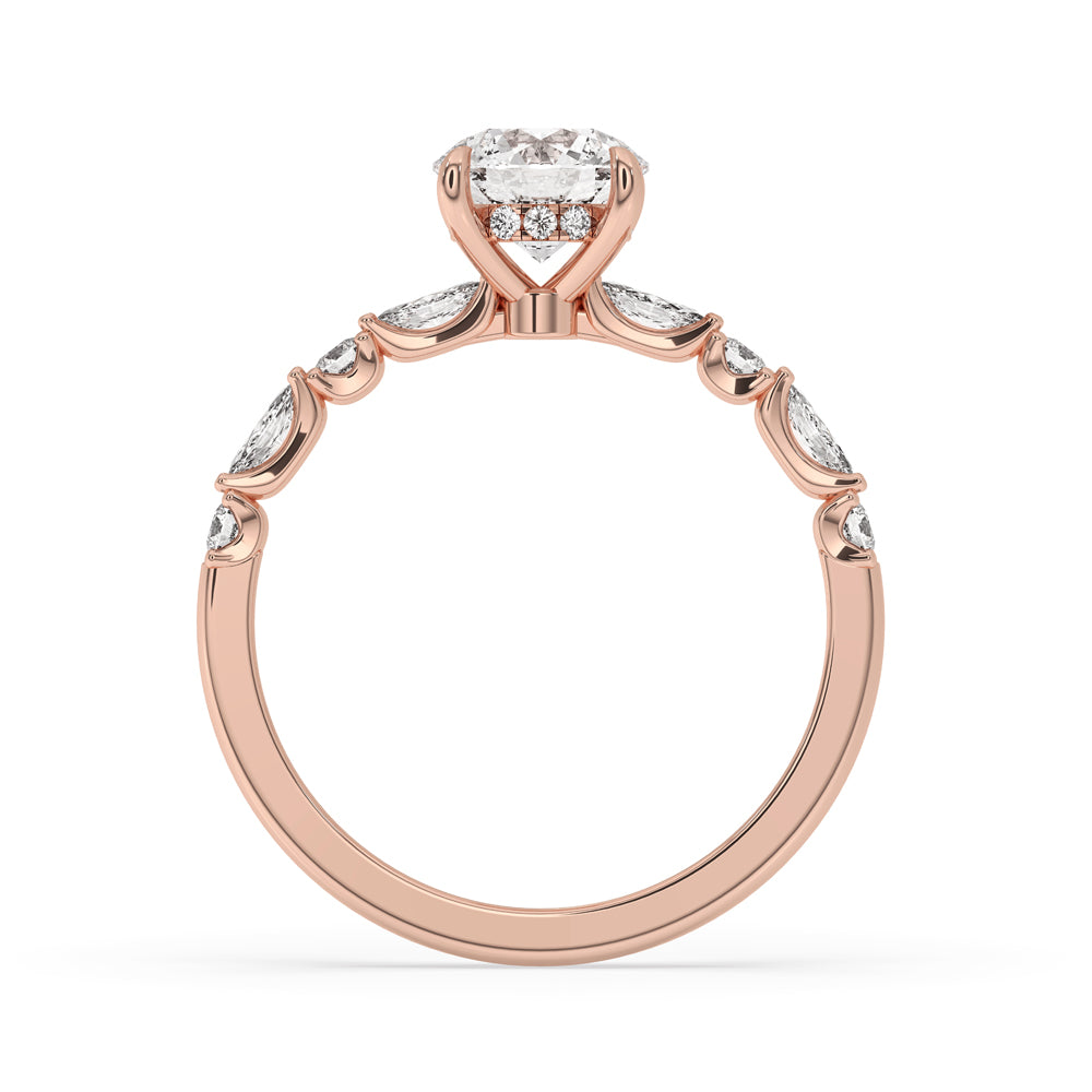 Micro Pavé Hidden Halo Engagement Ring