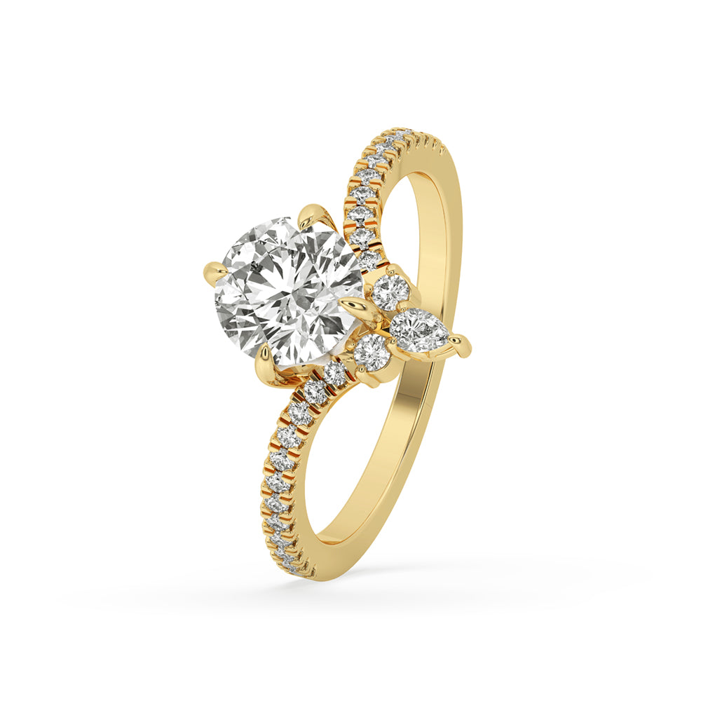 Classic Designer Engagement Ring In Yellow Gold