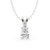 Pear Shaped Diamond Pendant - White Gold