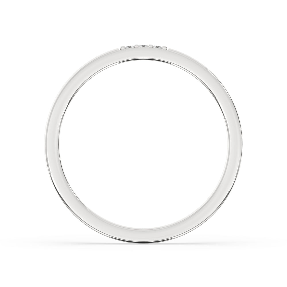 White Gold Wedding Band showcasing a polished finish for lasting brilliance.