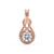 Round Diamond Pendant - Rose Gold