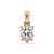 Round diamond pendant necklace set in a stunning design.
