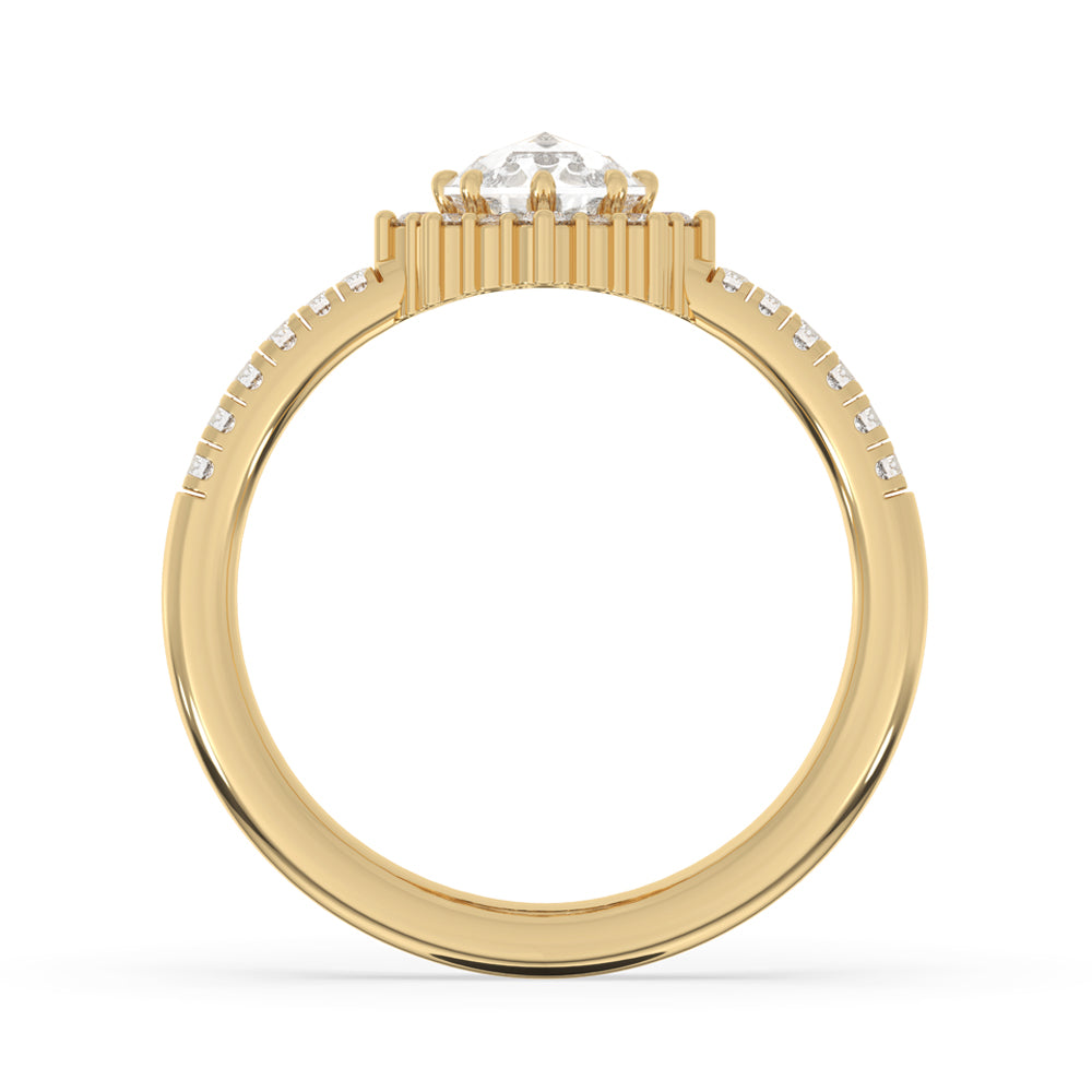 Classic gold cluster ring crafted for sophistication.
