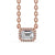 Emerald Cut Diamond Pendant – Halo Style