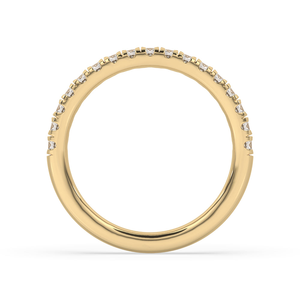 A classic simple wedding band for women with minimalist charm.
