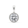 Bezel Set Diamond Pendant - Round Cut Diamond