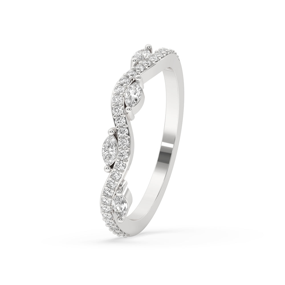 White Gold Half Eternity Wedding Band