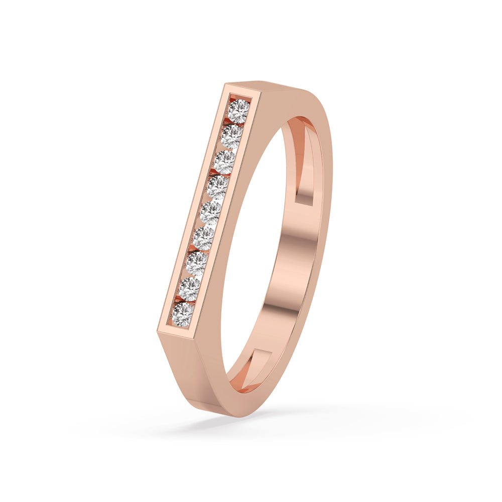 Rose Gold Wedding Band For Womens