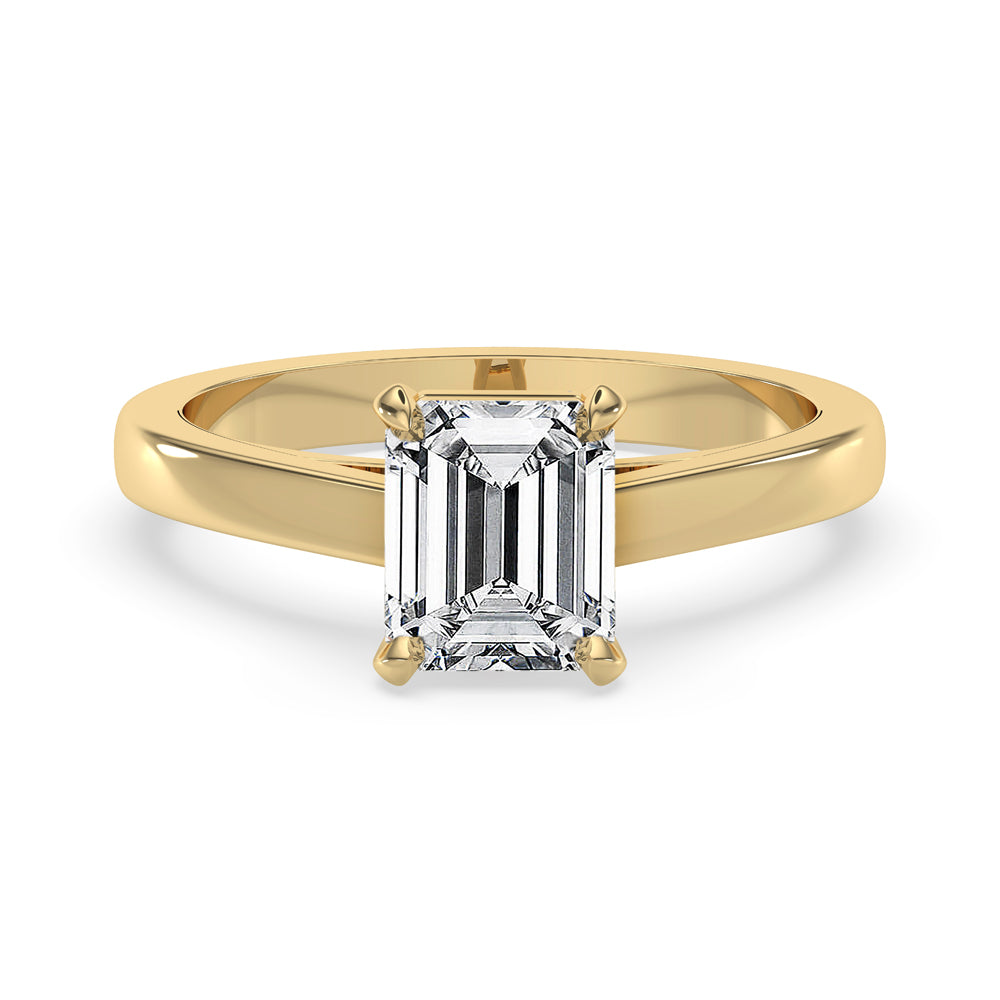 Emerald Cut Solitaire Engagement Ring