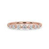 Floating Bubble Diamond Wedding Band In Rose Gold