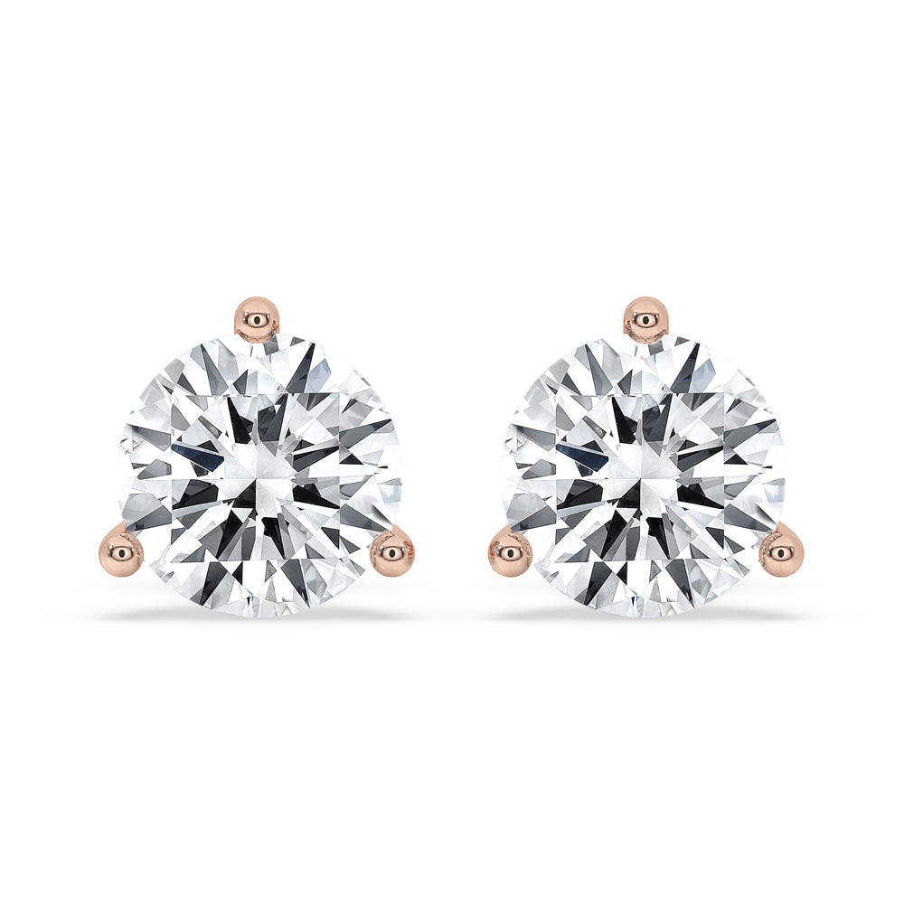 Martini Earrings with lab-grown diamonds in a minimalist design.