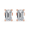 Emerald Cut Diamond Stud Earrings