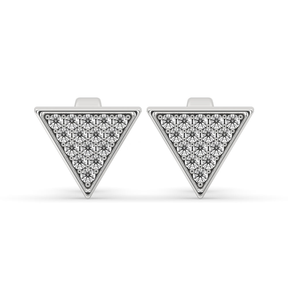 Triangle earrings crafted with precision and elegance.