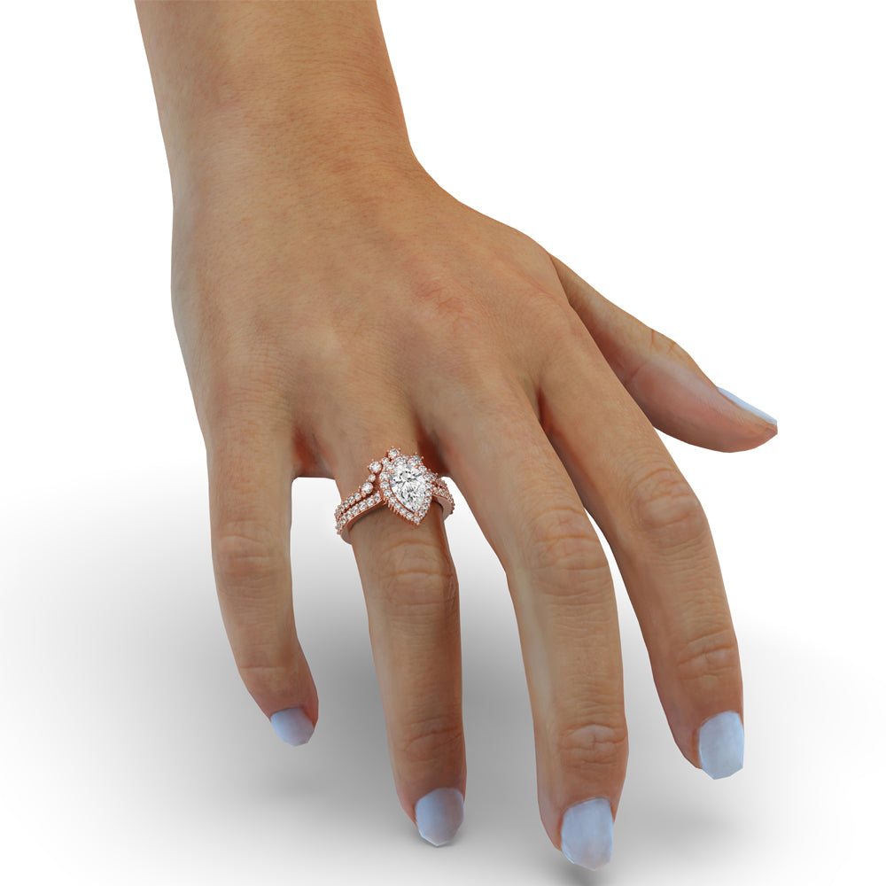 Pear Shaped Engagement Ring in Elegant Prong Setting