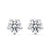 White gold stud earrings with a sleek modern design.