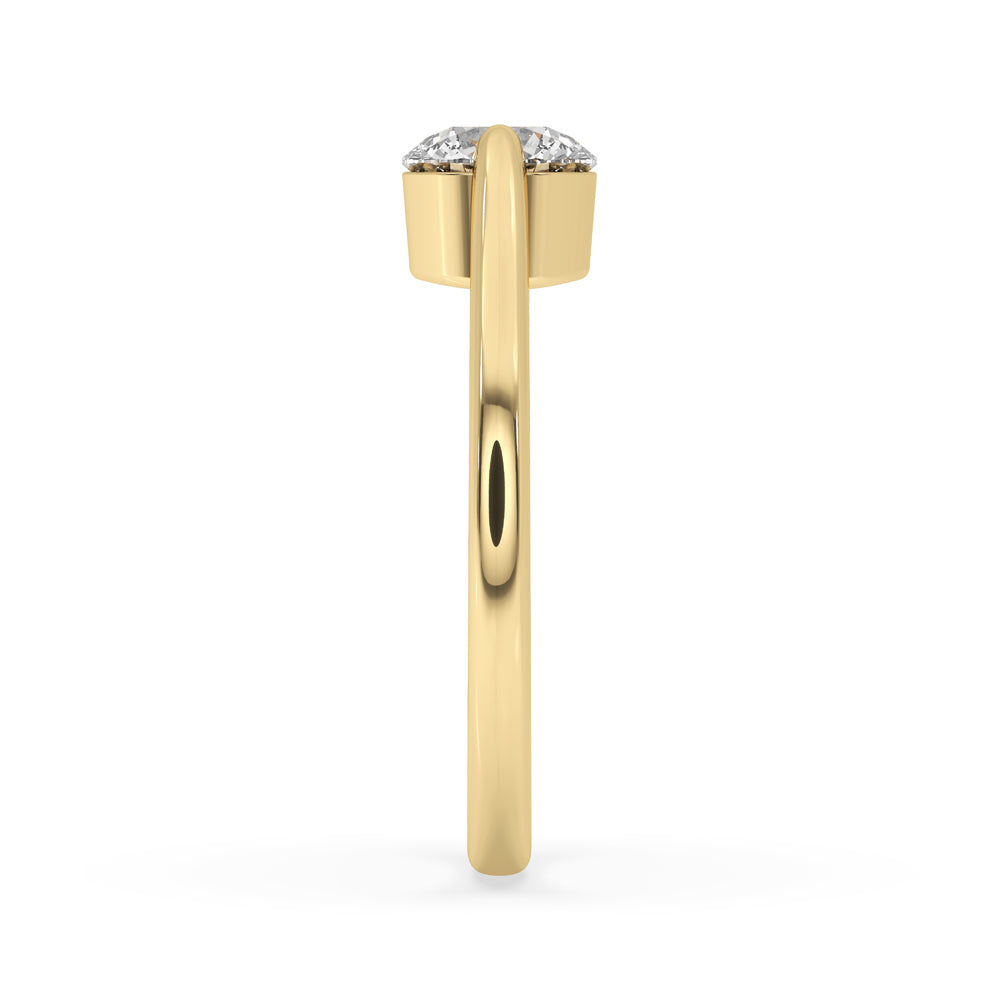 1 ct solitaire diamond ring in classic yellow gold, perfect for timeless style
