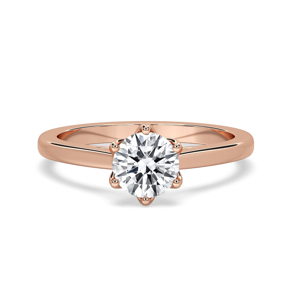 Round Cut Diamond Solitaire Engagement Ring