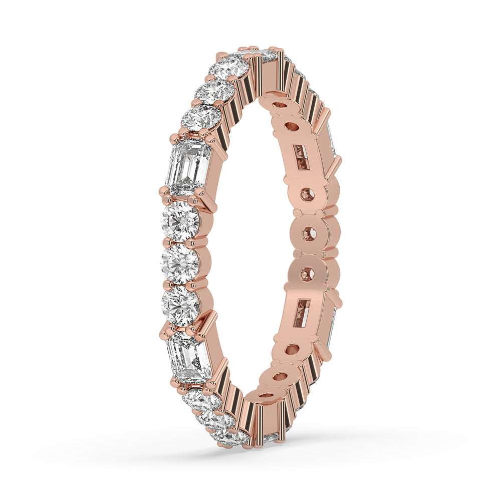 Rose Gold Full Diamond Eternity Rings