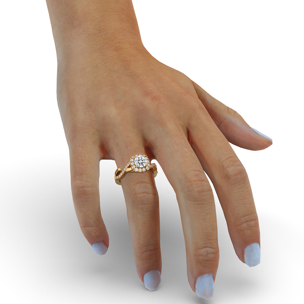 Twist Engagement Ring - Precision Craftsmanship