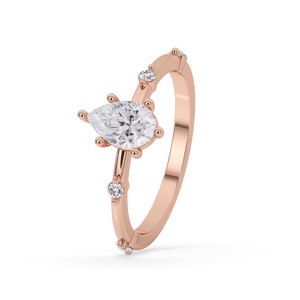 Distance Pave Engagement Ring