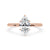 Marquise diamond engagement ring with claw prong setting, featuring a simple and elegant design, Lab Grown Diamond, IGI certified
