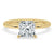 Princess cut solitaire ring with claw prongs for added elegance and security.