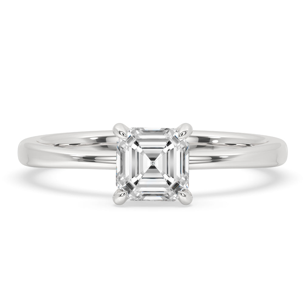 4 Prong Diamond Ring In White Gold