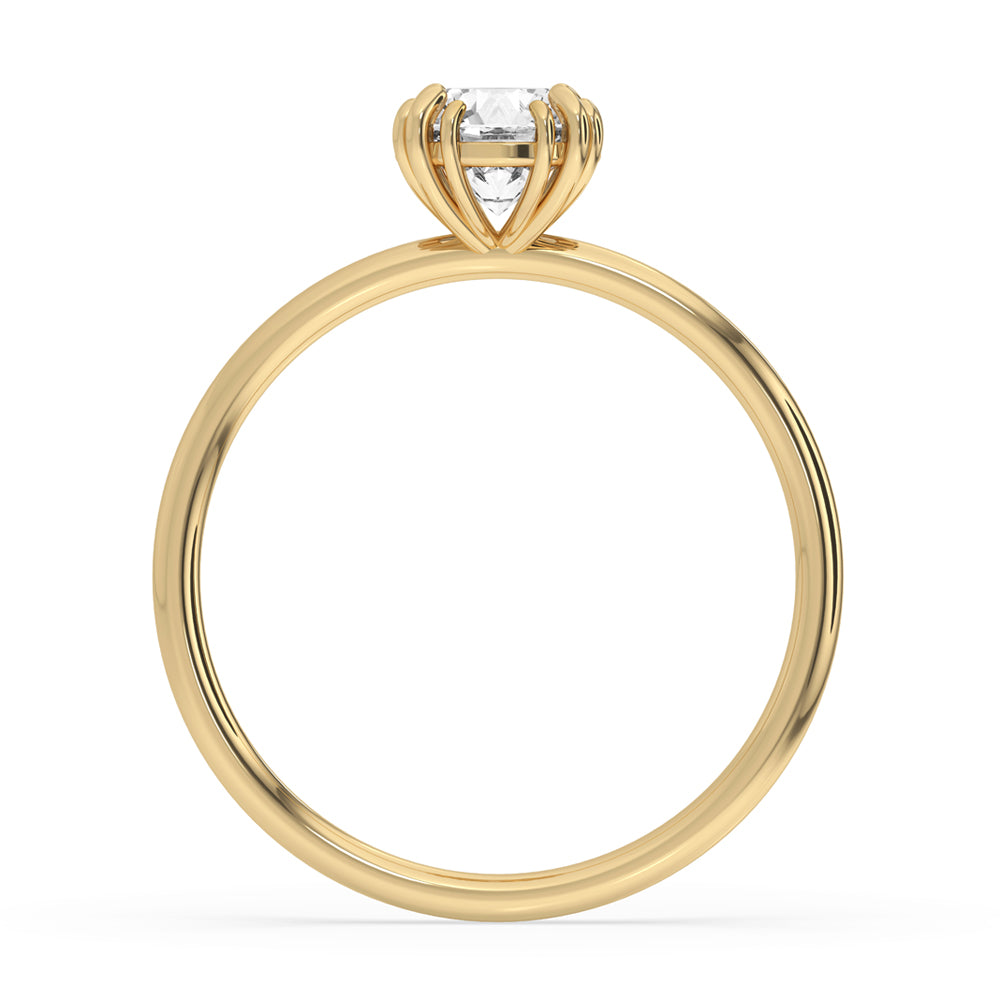 Solitaire Engagement Ring with Triple Prongs