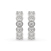 Diamond hoop earrings featuring round cut diamond earrings for women, adding timeless elegance to any outfit.
