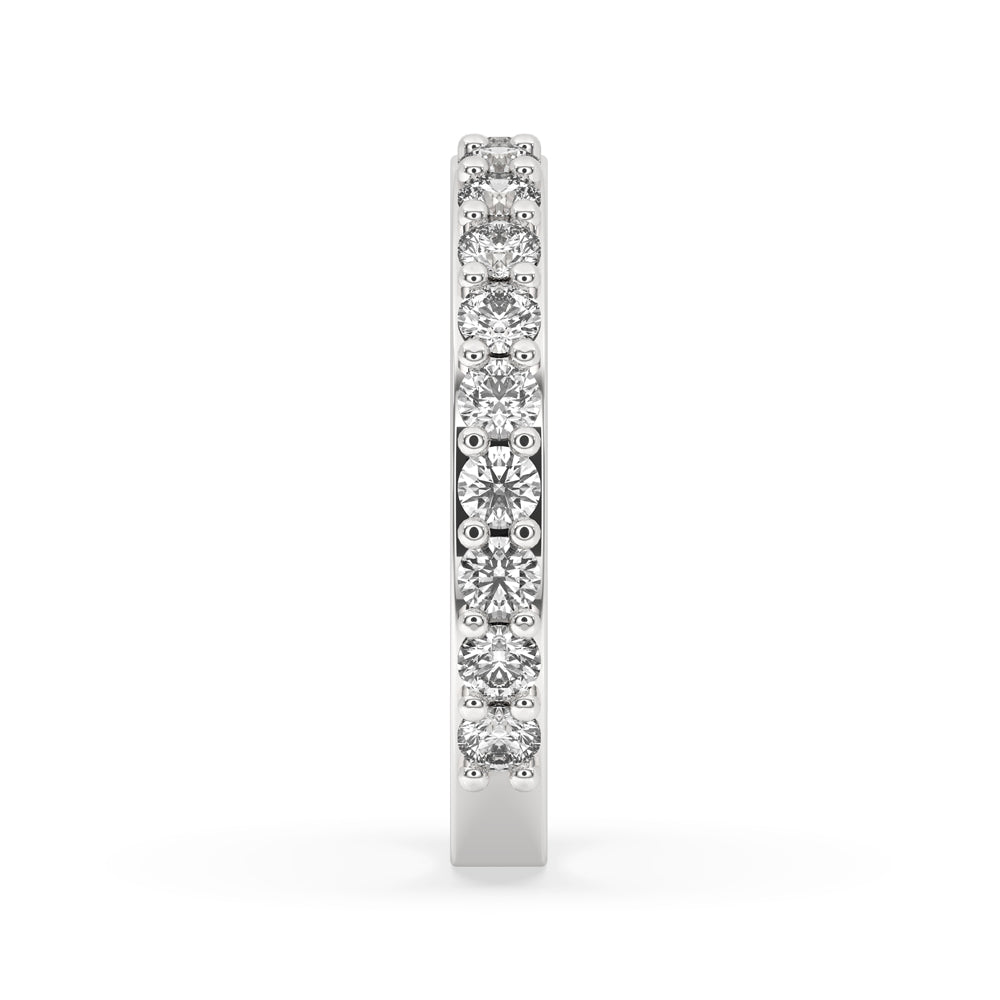 Exquisite half eternity band ring for a classic look.
