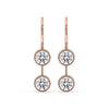 Round diamond earrings with a classic design and IGI certified Lab Grown Diamond.
