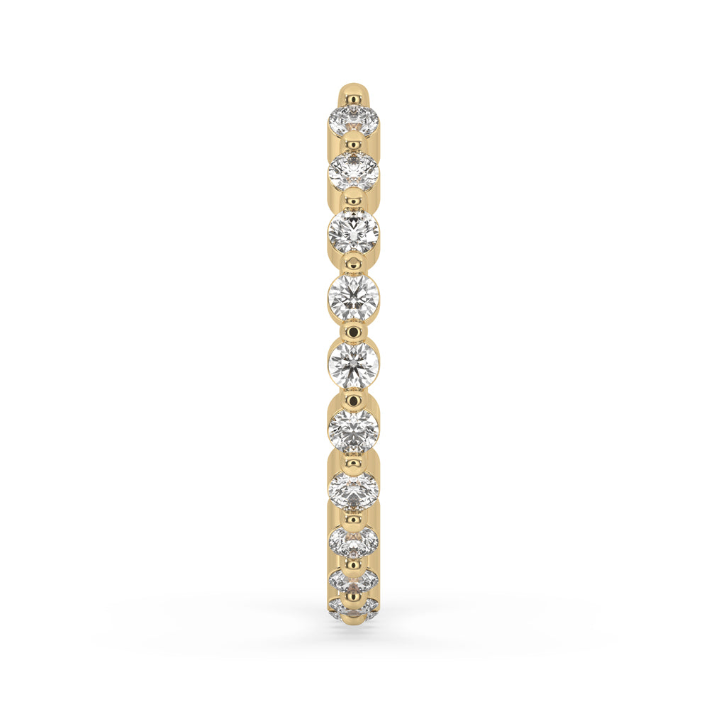 Prong set diamond wedding band crafted with care and precision.