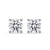 1 ct diamond earrings featuring white gold studs and round diamond earrings.
