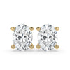 Oval diamond earrings crafted in an elegant prong setting with Lab Grown Diamond.
