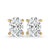 Oval diamond earrings crafted in an elegant prong setting with Lab Grown Diamond.
