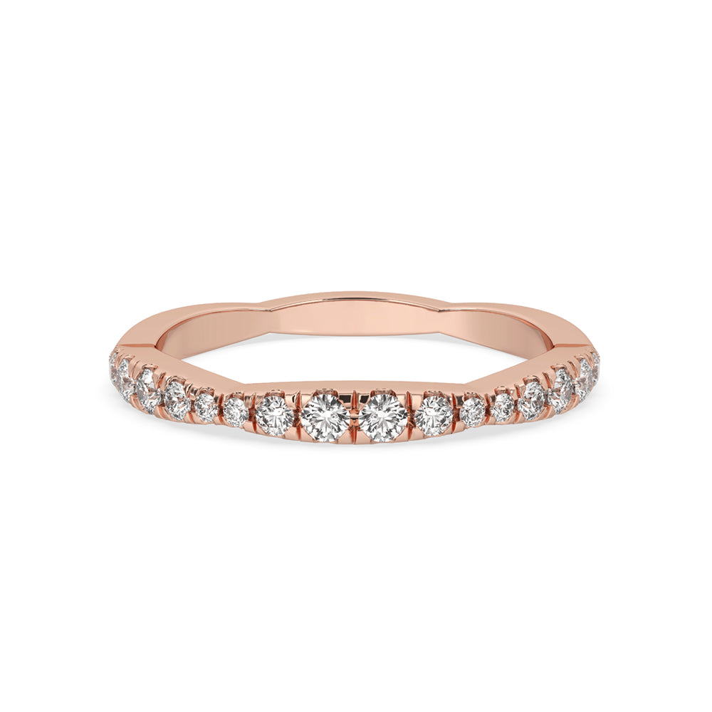 Round Lab Grown Diamond Half Eternity Band