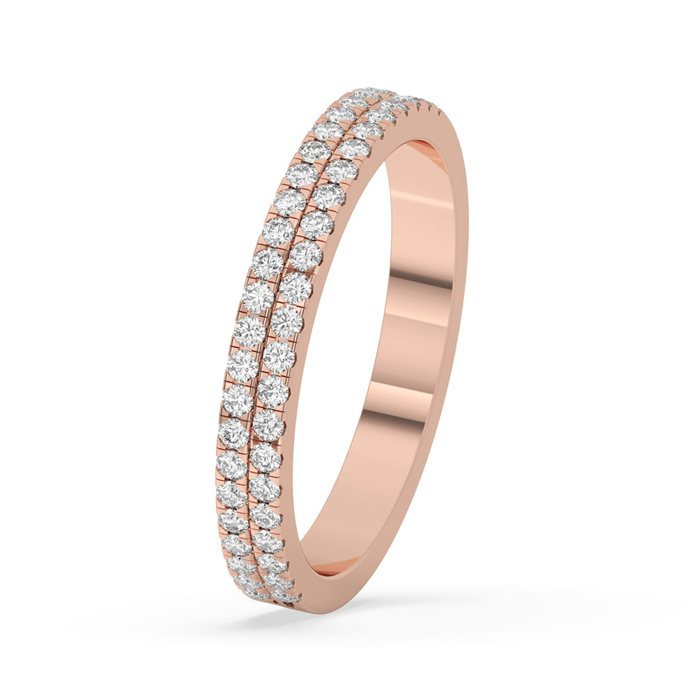 Luxurious Multi-row Diamond Wedding Band