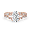 Hidden Halo Oval Engagement Ring With Split Shank