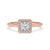 Rose Gold Princess Cut Engagement Ring