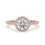 2 carat round cut diamond ring with cathedral setting, IGI certified Lab Grown Diamond handmade jewelry piece.
