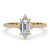 Emerald Cut Diamond Ring In Yellow Gold