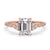 Emerald Cut Engagement Ring in Rose Gold