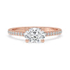 Petite Shared Prong Diamond Engagement Ring