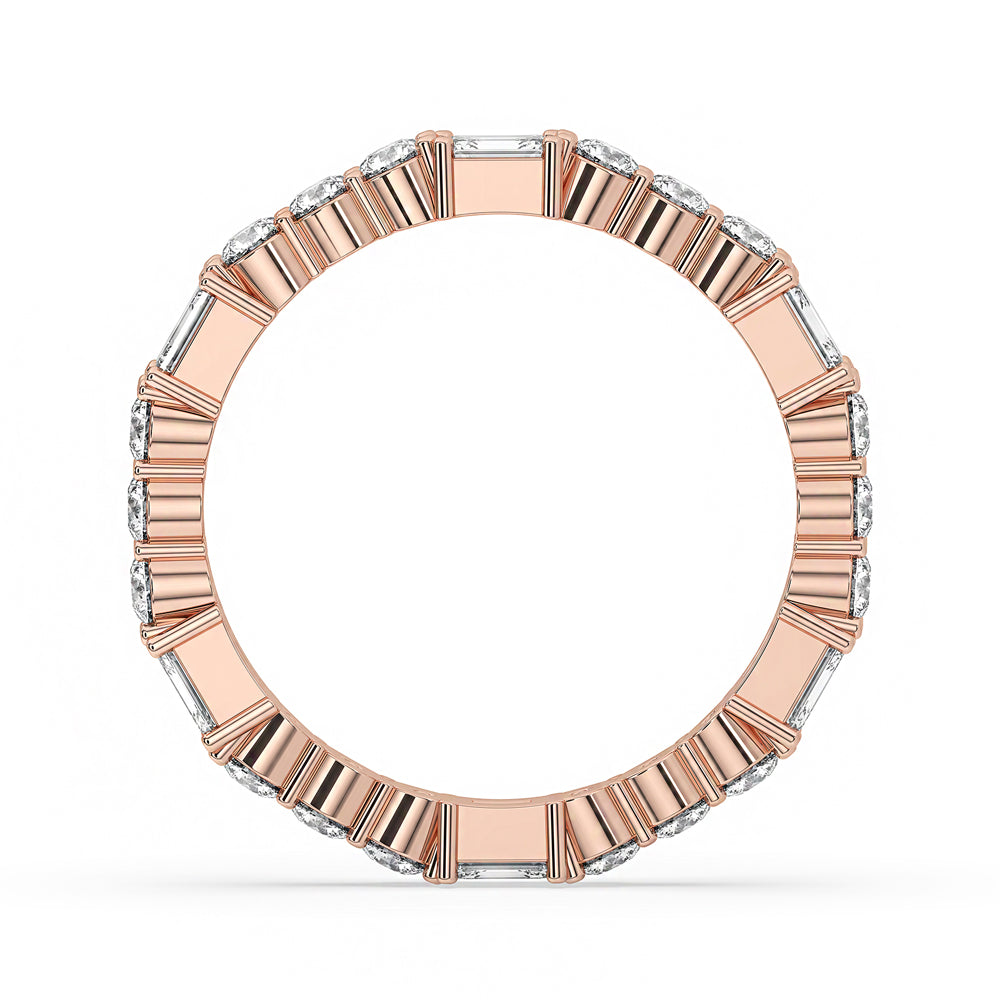 Rose Gold Full Diamond Eternity Rings