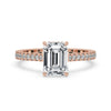 Emerald Cut Pave Engagement Ring