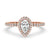 Pear Shaped Classic Halo Diamond Engagement Ring