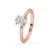 2 Carat Oval Solitaire Engagement Ring In Rose Gold