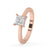 Rose Gold Tapered Shank Engagement Ring