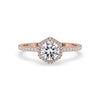 Lab Created Diamond Halo Engagement Ring